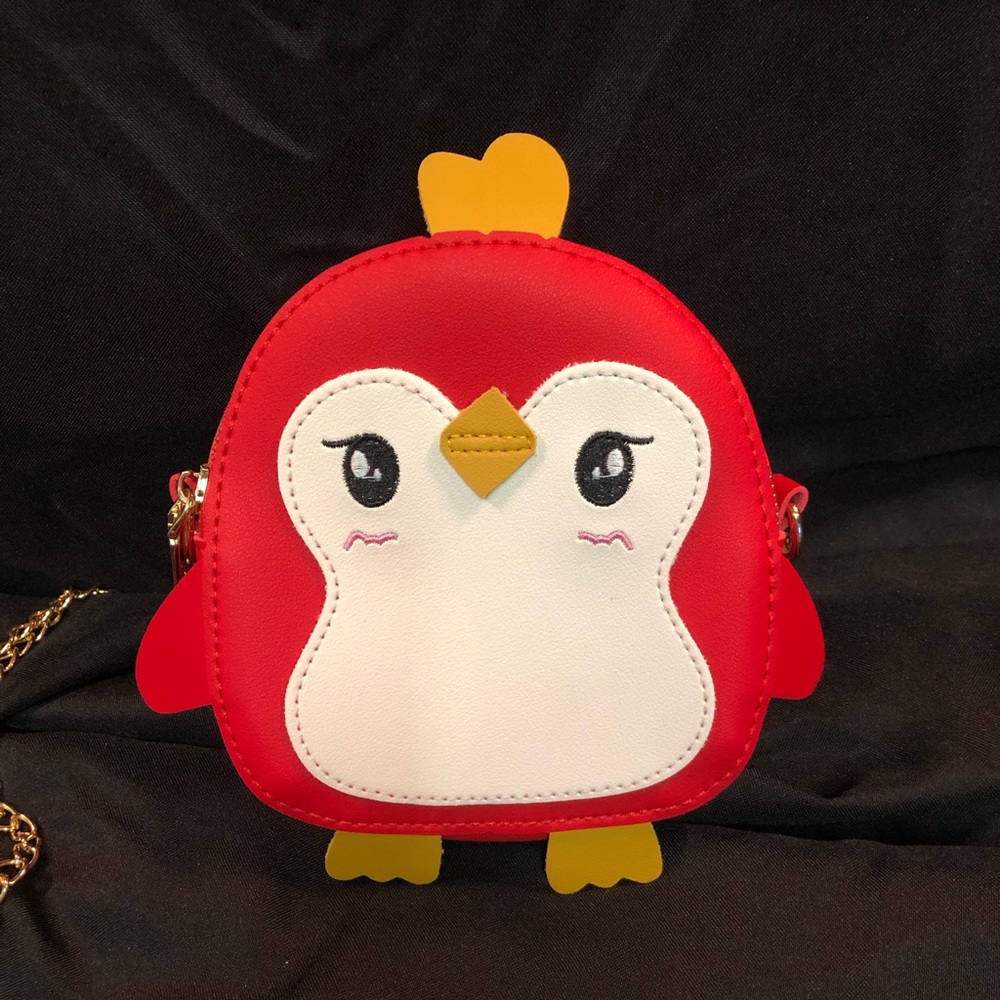 Penguin Purse Red Crossbody